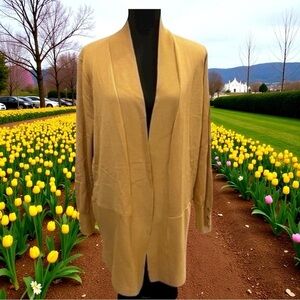 Premise Mustard Open Cardigan